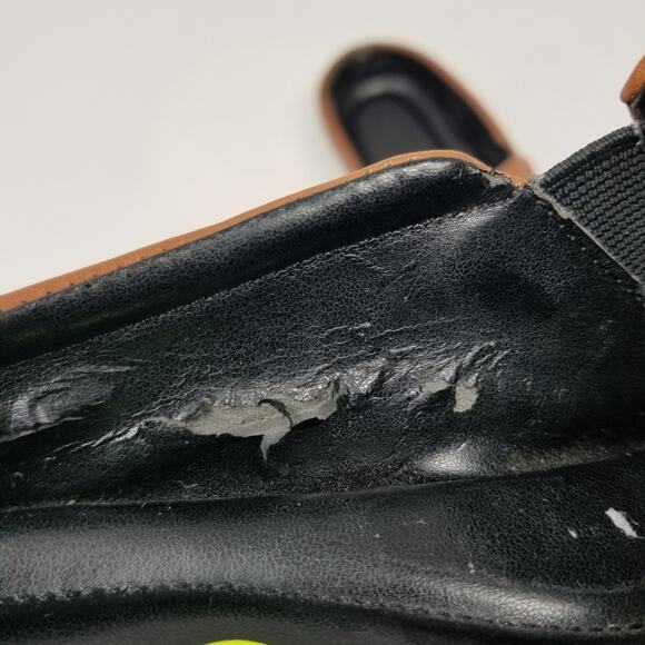 H By Halston Ellie Brown Slip on Mules Loafers Stretch Flats Women's Size 8 - Picture 12 of 14